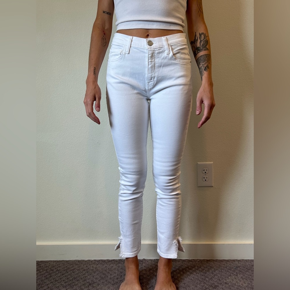 Current Elliott white jeans